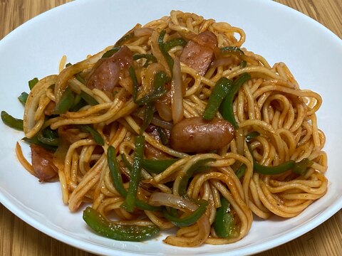 中華ゆで麺で簡単ナポリタン